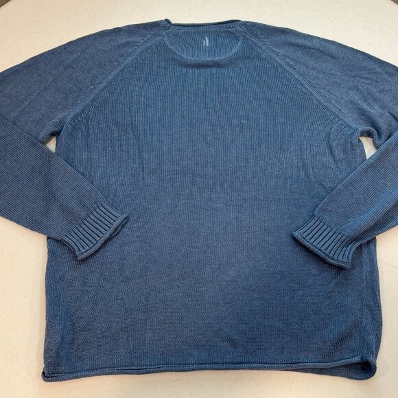johnnie-O Kordell Linen Blend Crewneck Sweater Laguna Blue Size Large NWOT - Picture 9 of 10